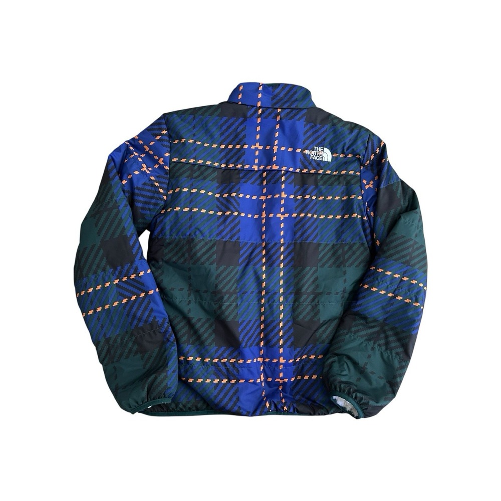 North Face Girls XL Reversible Plaid Printed Mossbud Swirl Jacket Ski Jacket - Picture 7 of 13